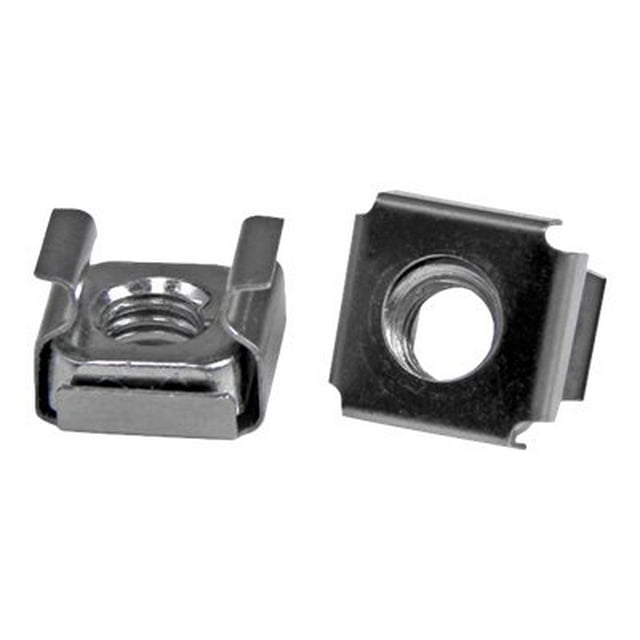 StarTech.com M6 Cage Nuts - 100 Pack - M6 Mounting Cage Nuts for Server Rack & Cabinet (CABCAGENTS62) - Cage nuts (pack of 100) - for P/N: RACK-18U-20-WALL-OA, RACK-21U-20-WALL-OA, RACK-24U-20-WALL-OA, RK3236BKF, WALLMOUNT4