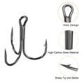 thumbnail image 4 of Uxcell 1# 1.1" Treble Fish Hooks Carbon Steel Bend Hook with Barbs, Black 20 Pack, 4 of 5
