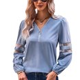 thumbnail image 1 of Jersey de manga larga, jersey con cuello en V, jersey con cuello en V, jersey informal para mujer, jersey con cuello en V, durabilidad mejorada, 1 of 6