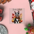 thumbnail image 4 of Hello Fall Boston Terrier Scarf Welcome Autumn with Leaves Pumpkins Cutout Transfer Sticker Gentleman Dog Lover Gifts Transparent Decal Art Decor - 00011, 4 of 5