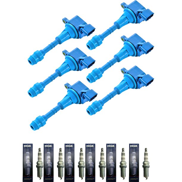 Set of 6 ISA High Performance Ignition Coils and 6 NGK Spark Plugs Compatible with 20042007