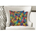 thumbnail image 4 of Geometric Throw Pillow Cushion Cover Pack of 2, Colorful Triangle Geometric Pyramid Forms Modern Patterns New Age Art Urban Home, Zippered Double-Side Digital Print, 4 Sizes, Multicolor, by Ambesonne, 4 of 6