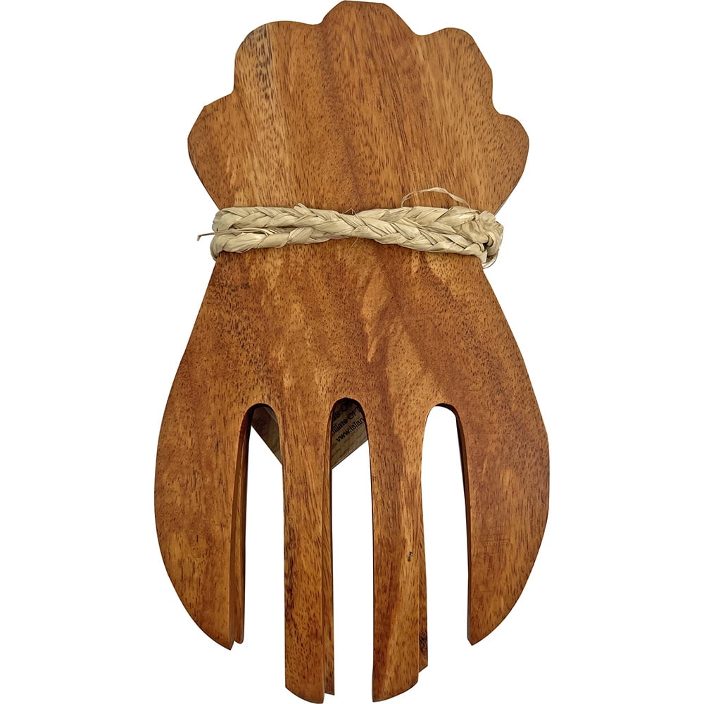 South Seas Native Treasures Salad Serving Hands Pineapple Kamani Wood