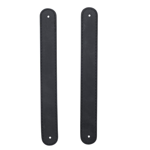 Jaladeras de cuero artesanal de grano completo CestAntiQ (2, negras)