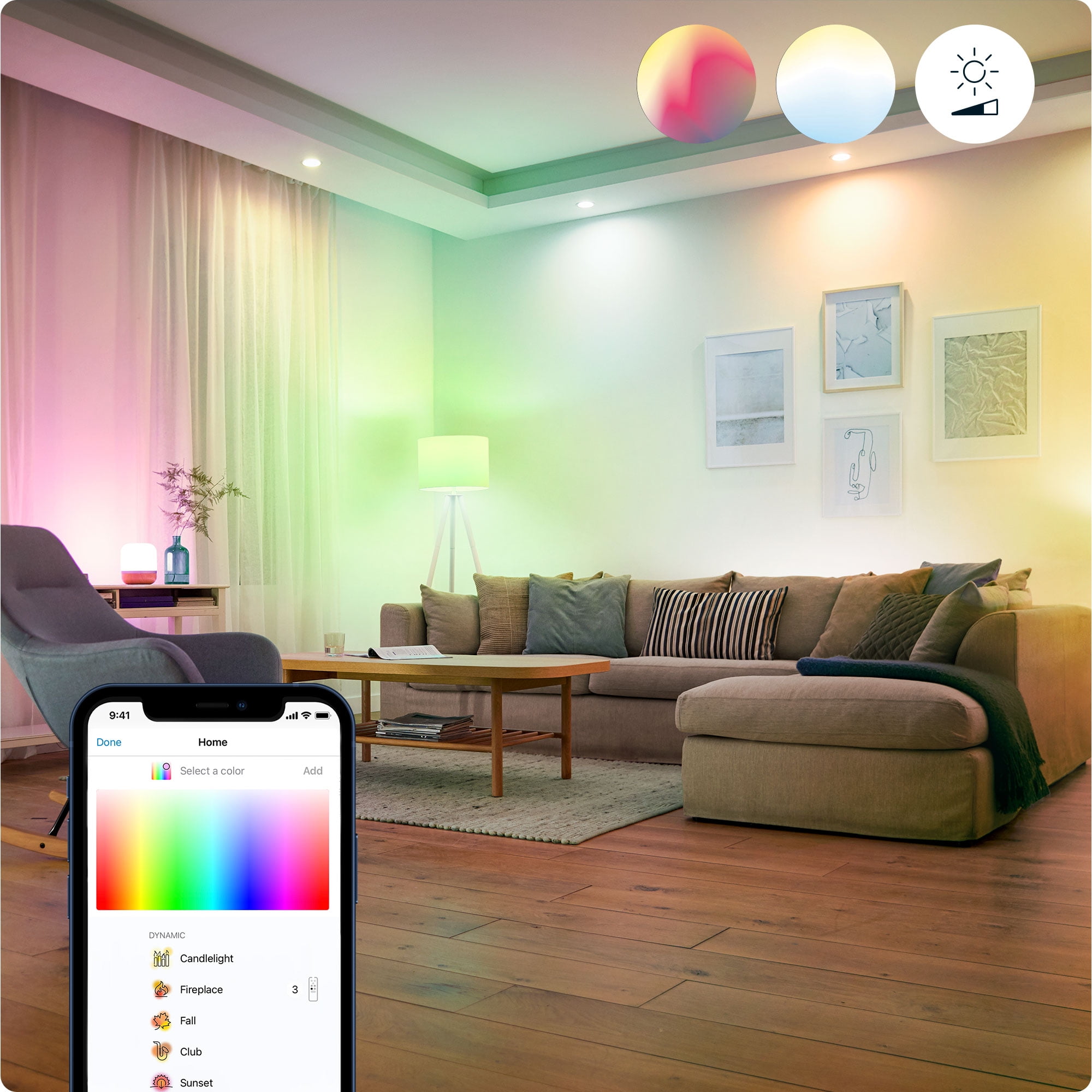 WiZ Connected 6ft Smart LED White and Color Light Strip, 16 Million Colors, Dimmable, Hub Required, Use - Walmart.com