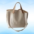 thumbnail image 6 of COSMOBETTY 1Pcs Canvas Large Capacity Bag Over the Shoulder Bag Women Beige Rectangular 40 x 35 x 4 in, 6 of 8