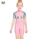 thumbnail image 2 of Buceo vela chicas con traje de neopreno UV Protección para niños Traje de baño de manga corta Cuello redondo con cremallera con cremallera Traje de baño Rash Guard Shorty Steet Moder Pink M Vogacara OD003665-02, 2 of 7
