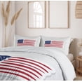 thumbnail image 6 of Ambesonne 4th of July Duvet Cover Set, American Flag Image, 2-Calking, Pearl and Multicolor, 6 of 7