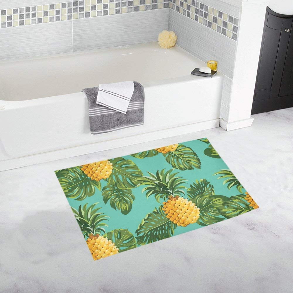 pineapple bath mat