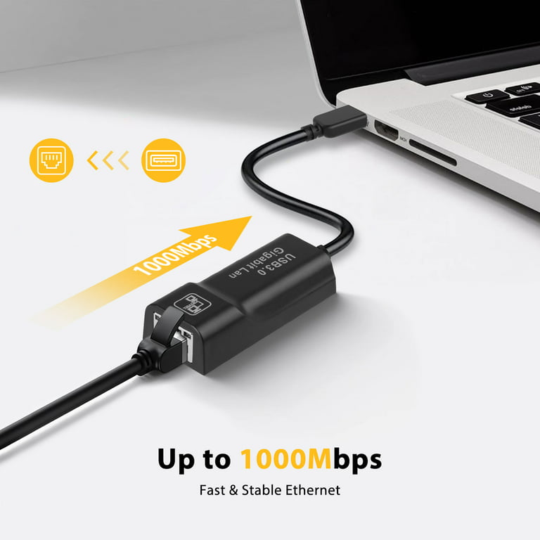 USB 3.0 to Ethernet Adapter - High Speed Syncwire 10/100/1000 Gigabit RJ45 LAN Network Adapter for Macbook, Mac Pro/Mini, iMac, HP, Lenovo, Dell, Surface Pro, Windows XP,7,8,10&More-Black - Walmart.com