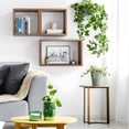 thumbnail image 2 of Kaboon Wall Mount Cube Shelf Set of 3,19.75x12.5x7.75, Model-Cube-Shelf, Dark Walnut, 2 of 7