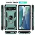 thumbnail image 2 of Compatible with Google Pixel 7 Case Built-in 360 Ring Holder Kickstand, Extreme Protection Military Armor Magnetic Car Dual Layer Protective Heavy Duty Phone Cover For Google Pixel 7,Darkgreen, 2 of 7