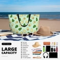 thumbnail image 5 of Wukai Avocado Print Zipper Bag,large Beach Tote Bag,Waterproof Sandproof Bag,Grocery and Picnic Tote Travel Bag, 5 of 5