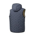 thumbnail image 5 of Men's Leisure Adding Fleece Thickened Hooded Vest Coat for Casual Layering, Outdoor Wear, and Winter Holiday Activities,Gray,M, 5 of 6