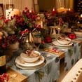 thumbnail image 5 of Winter Pine Tree Pine CRetro Table Runner Home Wedding Table Flag Mat Centerpieces Decoration Party Dining Long Tablecloth, 5 of 7