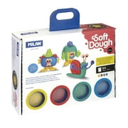 MILAN Soft Dough with Tools Happy Faces Play Dough Set - 4 Color (29 Piece) Multicolor