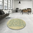 thumbnail image 3 of Ahgly Company Indoor Square Abstract Brown Oriental Area Rugs, 4' Square, 3 of 6