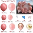 thumbnail image 5 of YANSION Pink Balloon Garland, 107PCS Retro Pink Balloon Garland Kits Dusty Matte Balloons Arch for Girls Birthday Party Baby Shower Wedding, 5 of 11