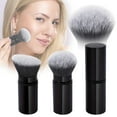 thumbnail image 2 of Soft Vegan Powder Brush for Makeup Application Face Foundation Bronzer Blending Beauty Tool All Skin Types, 2 of 7
