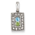 thumbnail image 2 of 14K White Gold Family Jewelry Diamond Semi-Set Pendant XMPW41/2, 2 of 3