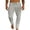 Grey, variant on Men's Solid Painting Cotton Linen Plus Size Beach Pants Spring Summer White L