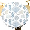 thumbnail image 5 of Odenmar Daisy Floral Round Tablecloth 60 Inch, Farmhouse Waterproof Table Cover, Rustic Flower Design for Dining Table, Kitchen, Party Indoor Outdoor, 5 of 6