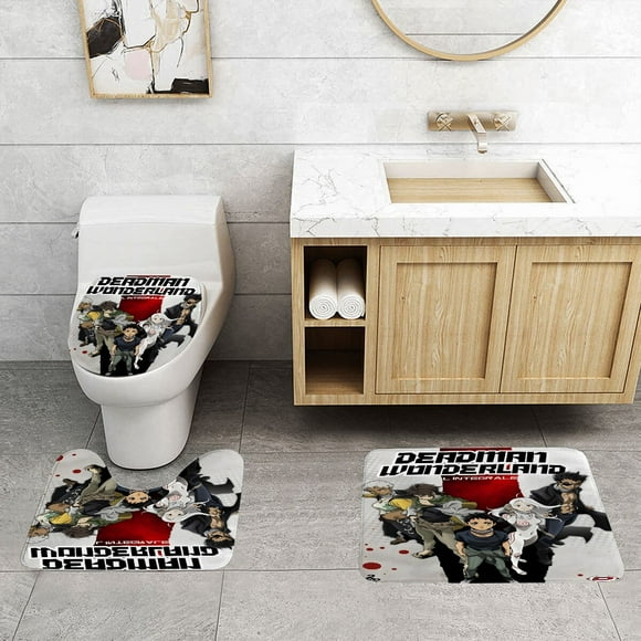 Deadman Wonderland floor mat and toilet set is durable,and adds a nostalgic touch to your bathroom.