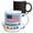 Multicolor, variant on 3drose, Anchorage, Alaska. Cityscape, the American Flag. Cool Patriotic Gift, 11oz Two-tone Red Mug