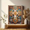 thumbnail image 6 of Qisvanset Ornate Cross Ornament Decor Canvas Print 15.75x11.81 Inches, 6 of 8