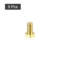 thumbnail image 3 of Unique Bargains Brass Hex Bolts, M5x10mm 5 Pack Fully Thread Grade 4.8 Machine Screws, 3 of 4