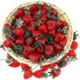 thumbnail image 2 of 30pcs Artificial Lifelike Dard Red Strawberry Fake Fruit Party Festival Decoration, 2 of 2