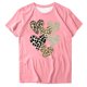 thumbnail image 3 of Tejiojio Women's Plus Size T-shirt Valentine's Day Heart Print Round Neck Short Sleeve Tops Spring Summer XL-5XL, 3 of 4