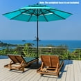 thumbnail image 2 of 10 Ft 3 Tier Patio Umbrella,Market Umbrella Table Umbrellas W/Double Vented,3 Tiers Market Table Tilt Umbrella with Crank,Large Shade Outdoor Aluminum Umbrella with Ventilation, 2 of 9