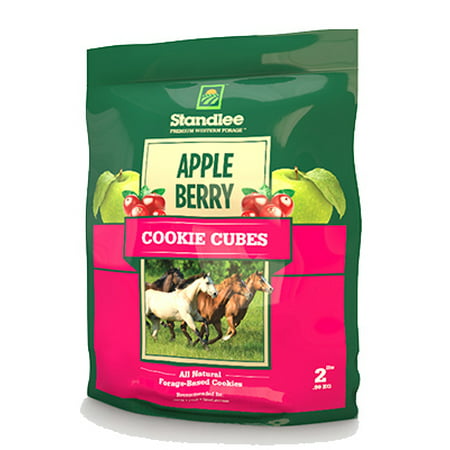 Standlee Hay 1585-41003-0-0 Horse Treats, Apple Berry Cookie Cube, 2-Lb.