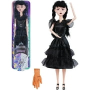 11.5'' Adms Dolls with Gift Box, Black Doll with Thing Hand, Black Dress, Black High Heels, Black Hair, Gift for Girls & Fans