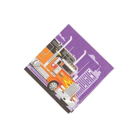 Cars & Trucks Beverage Napkin - Party Supplies - 16 Pieces
