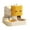 Yellow, variant on Koiauber Automatic Cat Food Feeder Water Dispenser Indoor Small Cats Dogs Puppies Food Water Feeding Bowl Pet Supplies