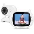 thumbnail image 3 of Monitor de bebé inalámbrico de 3,5 pulgadas, cámara de seguridad, intercomunicador bidireccional con visión nocturna y monitoreo de temperatura, enchufe estadounidense de 110 a 240 V, 3 of 14