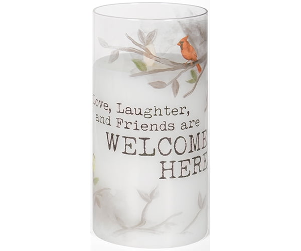 Carson Home Accents Here 6" Led Hurricane Candle