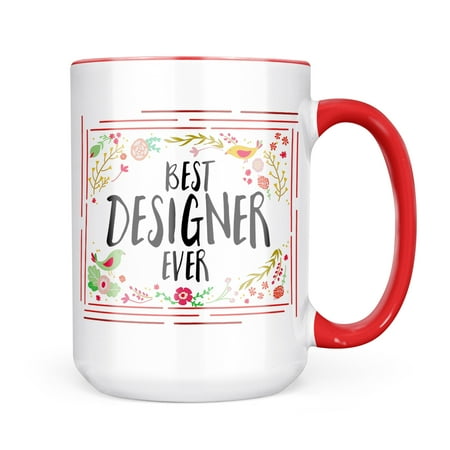 

Neonblond Happy Floral Border Designer Mug gift for Coffee Tea lovers