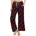 thumbnail image 4 of Simua Womens Pajama Pants Comfy Lounge Pants Drawstring with Pockets, 4 of 6