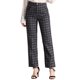 thumbnail image 1 of Pantalones a cuadros casuales Allegra K Mujer Gris Oscuro Negro XL, 1 of 6