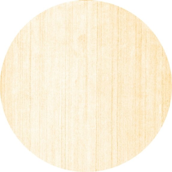 Ahgly Company Indoor Round Solid Brown Modern Area Rugs, 6' Round