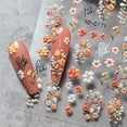 thumbnail image 3 of 5D Embossed Nail Art Stickers, 3D Floral Self-Adhesive Nail Decals, DIY Spring Nail Decoration for Women, 3 of 7