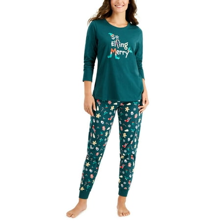 

allbrand365 designer Womens Matching So Elfing Merry Pajama Set XX-Large