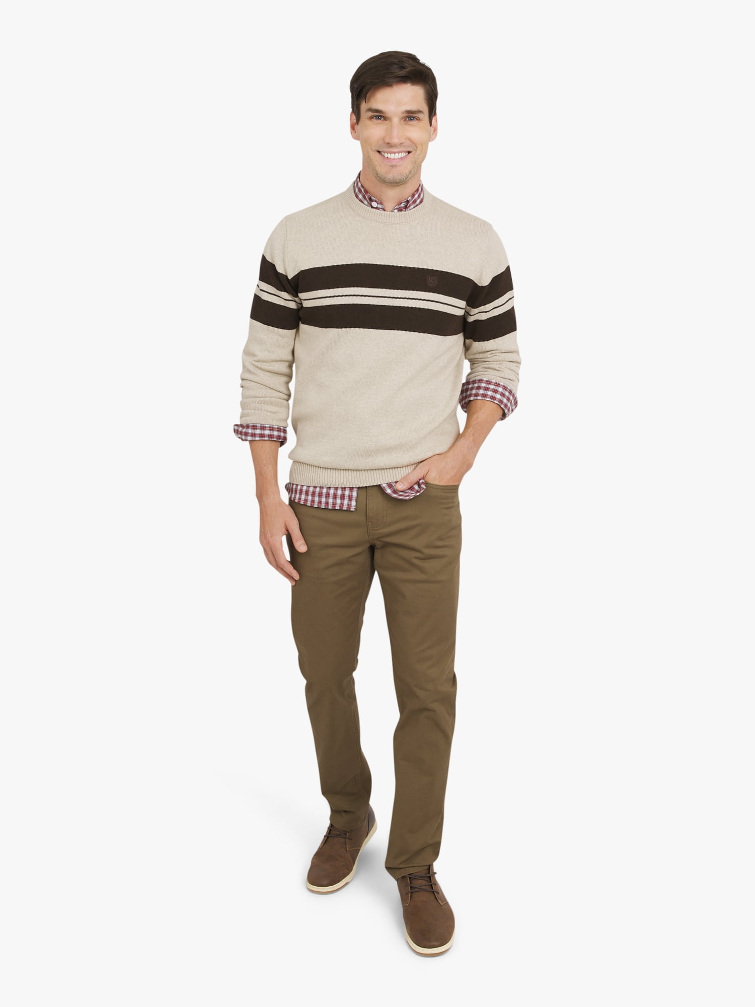 Chaps Men's & Big Men's Long Sleeve Crewneck Sweater, Sizes S-3XL