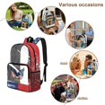thumbnail image 5 of SEANATIVE Transparent Bag Kids Backpack Clear Bookbag See Through School Rucksack PVC Heavy Duty Clear Bag for Elementary Middle High School, Eagle American Flag America 250th Anniversary Print, 5 of 7