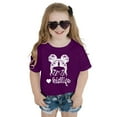 thumbnail image 4 of Shirts for Girls 14-16 Girls Cute Graphic Print Round Neck Short Sleeve Tee Summer Casual T Shirt Z4-Purple, 150, 4 of 4