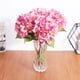 thumbnail image 2 of Daboolka Ramo de flores artificiales de hortensias de seda, flores de boda, fiesta nupcial, decoración del hogar (rosa morado), 2 of 2
