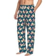 thumbnail image 2 of Uemuo Popcorn With Glasses Pattern Men's Wide Leg Palazzo Lounge Pants with Pockets Light Weight Loose Comfy Casual Pajama Pants-Small, 2 of 9